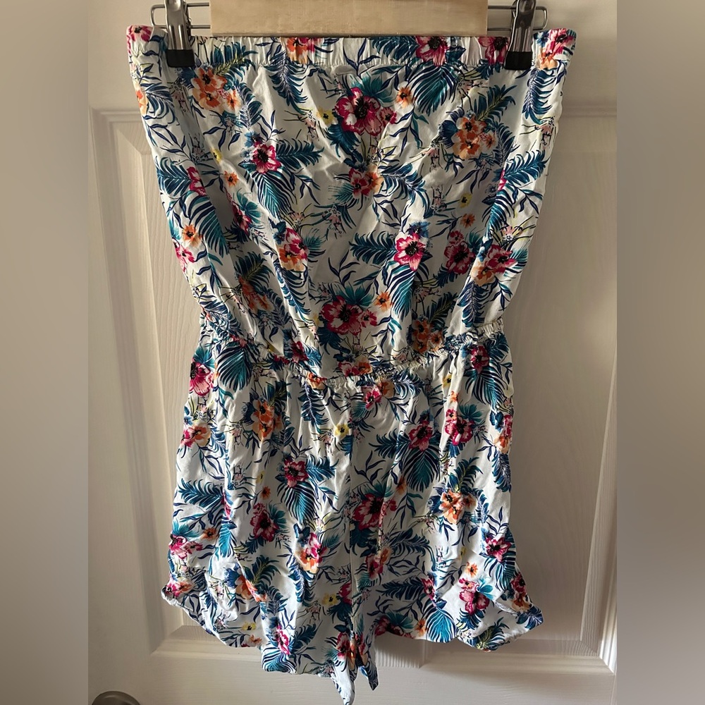 H&M Divided Strapless Floral Romper – Size 10